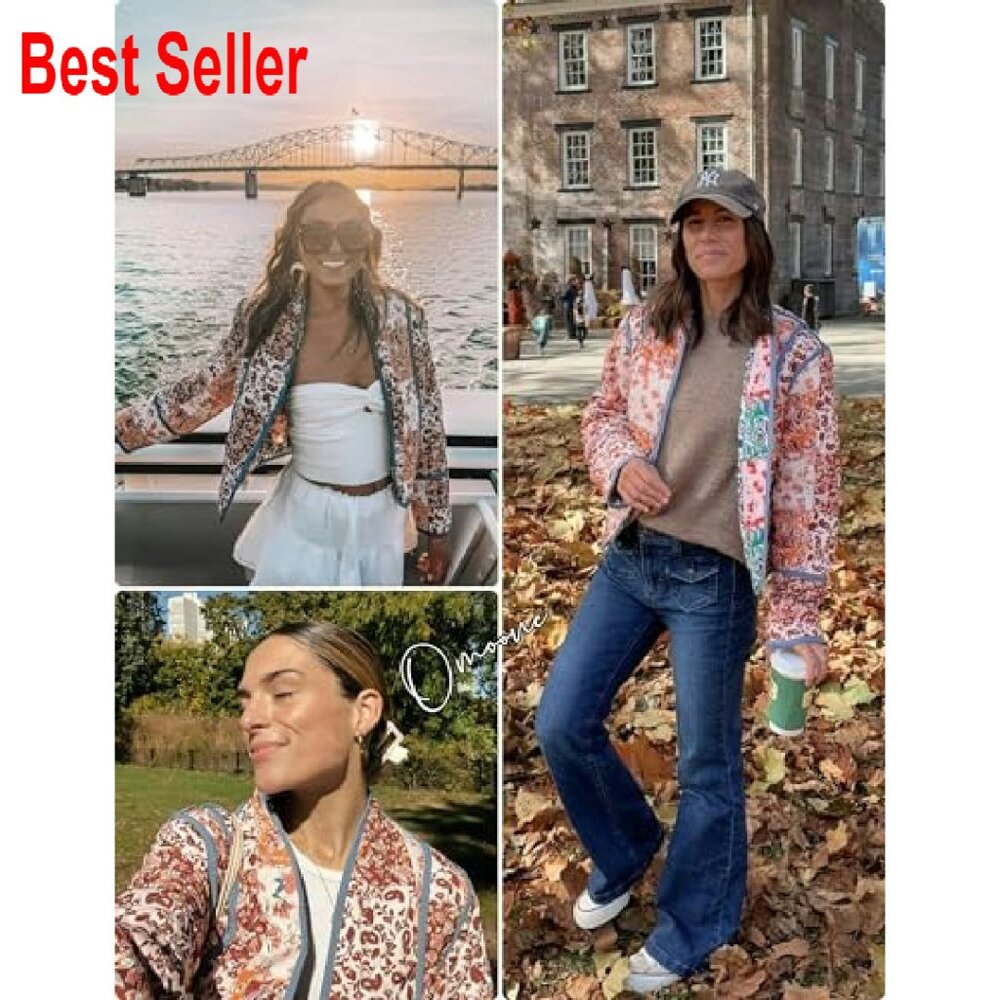 Reversible Quilted Jacket Cropped Lightweight Puf… - image 5